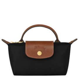 Longchamp Le Pliage Original Pouch with handle - Black Mini vip time amman jordan bag