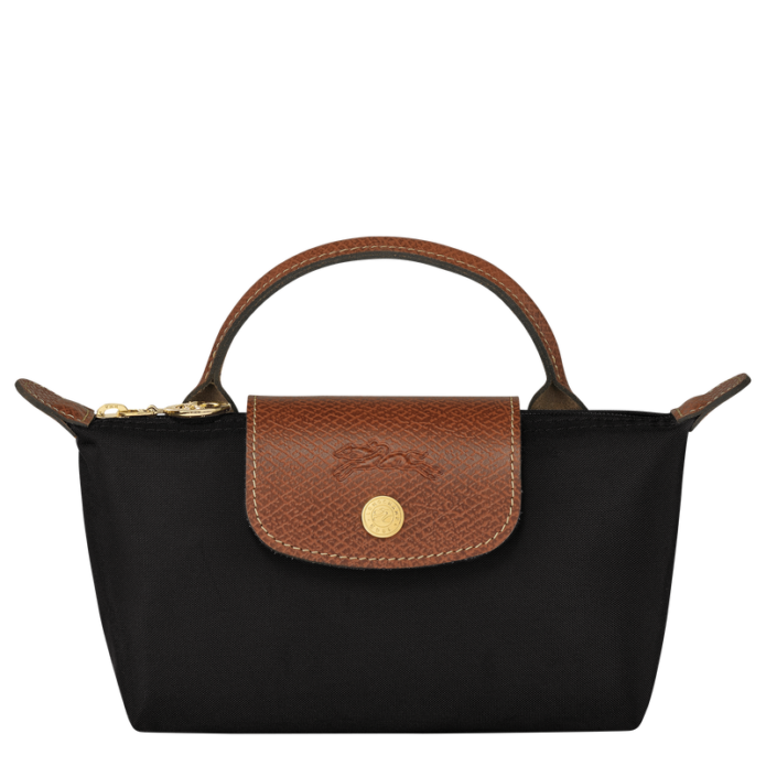 Longchamp Le Pliage Original Pouch with handle - Black Mini vip time amman jordan bag