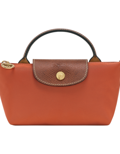 Longchamp Le Pliage Original Pouch with handle - Brick Mini Vip time amman jordan