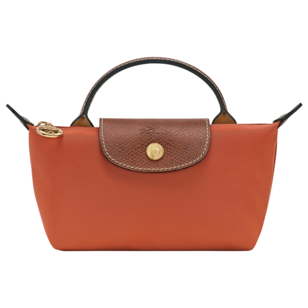Longchamp Le Pliage Original Pouch with handle - Brick Mini Vip time amman jordan