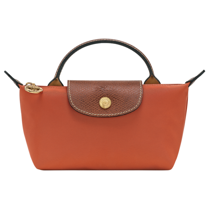 Longchamp Le Pliage Original Pouch with handle - Brick Mini Vip time amman jordan