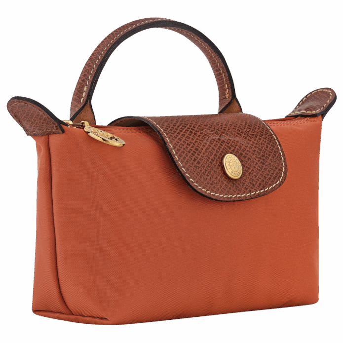 Longchamp Le Pliage Original Pouch with handle - Brick Mini Vip time amman jordan