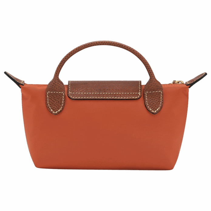 Longchamp Le Pliage Original Pouch with handle - Brick Mini Vip time amman jordan