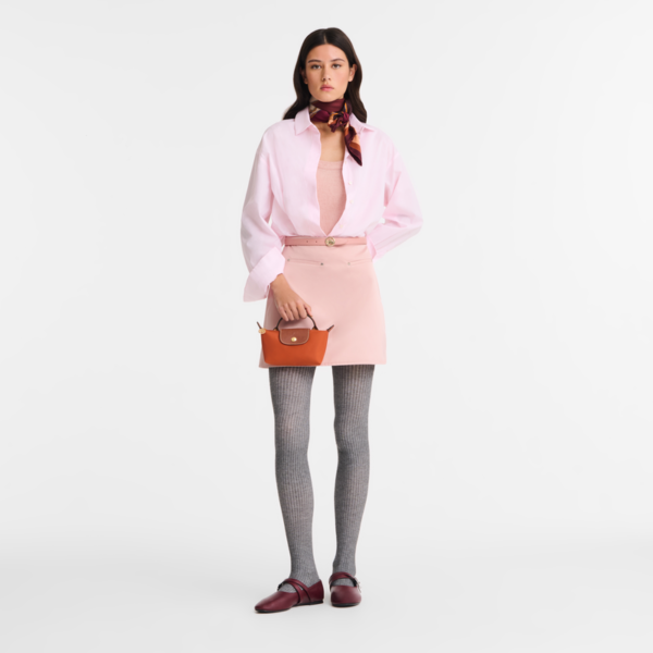 Longchamp Le Pliage Original Pouch with handle - Brick Mini Vip time amman jordan