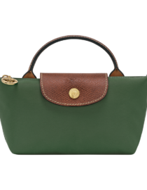 Longchamp Le Pliage Original Pouch with handle - British Green Mini Vip time amman jordan
