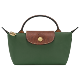 Longchamp Le Pliage Original Pouch with handle - British Green Mini Vip time amman jordan