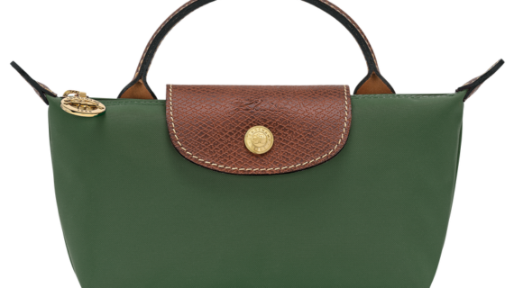 Longchamp Le Pliage Original Pouch with handle - British Green Mini Vip time amman jordan