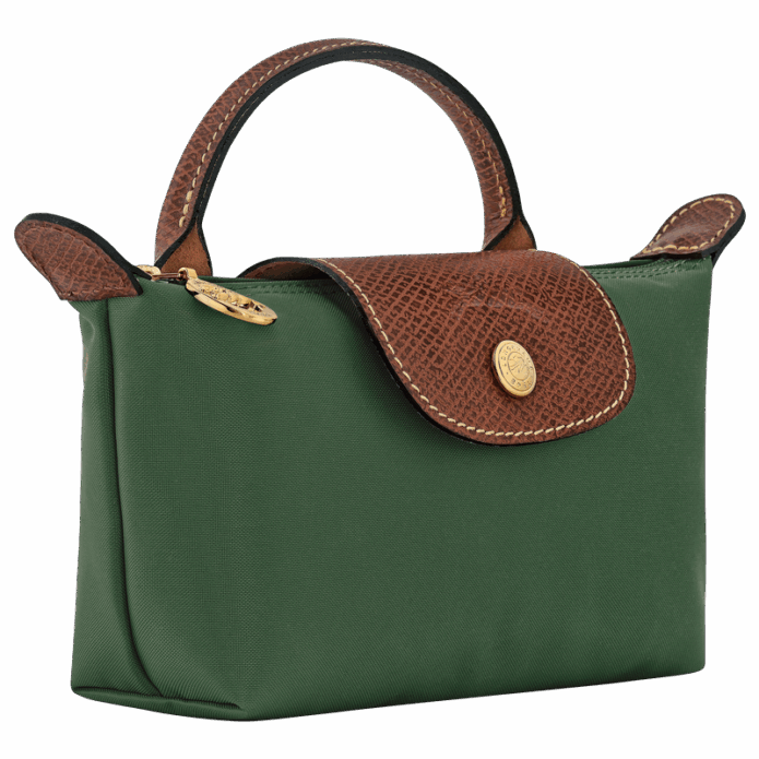 Longchamp Le Pliage Original Pouch with handle - British Green Mini Vip time amman jordan