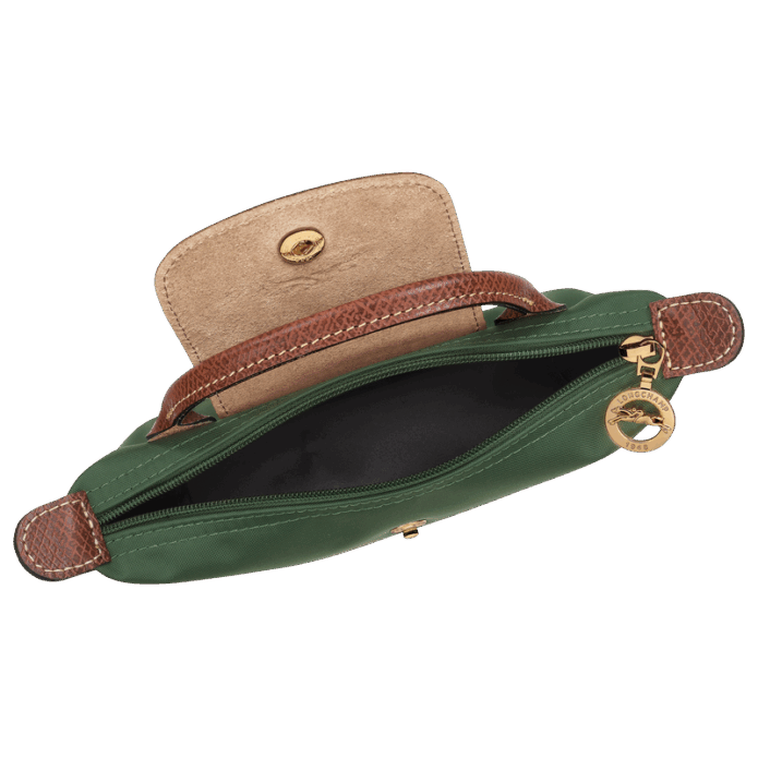 Longchamp Le Pliage Original Pouch with handle - British Green Mini Vip time amman jordan
