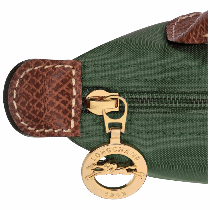 Longchamp Le Pliage Original Pouch with handle - British Green Mini Vip time amman jordan