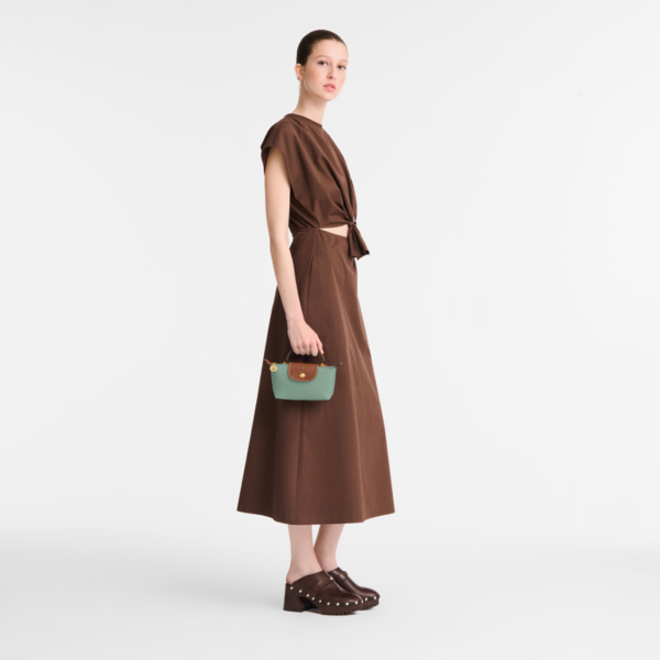 Longchamp Le Pliage Original Pouch with handle - Celadon Mini