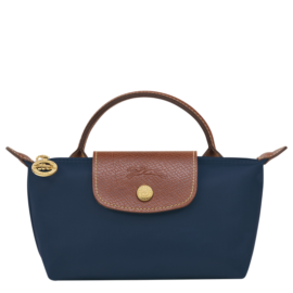 Longchamp Le Pliage Original Pouch with handle - Navy Mini vip time amman jordan bag