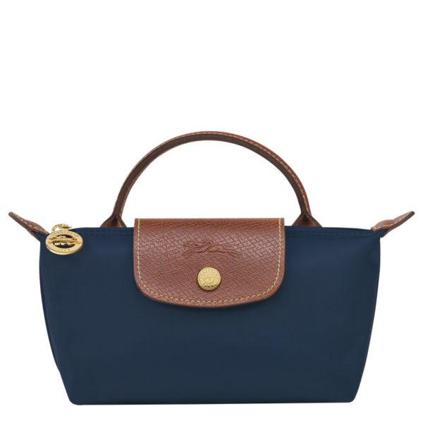Longchamp Le Pliage Original Pouch with handle - Navy Mini vip time amman jordan bag