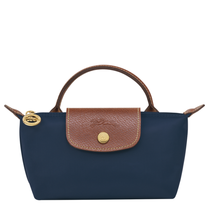 Longchamp Le Pliage Original Pouch with handle - Navy Mini vip time amman jordan bag