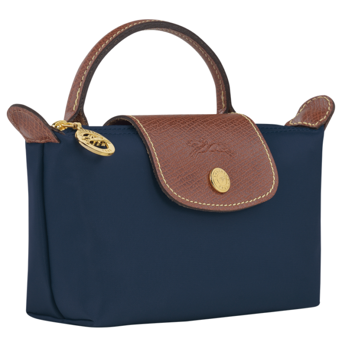 Longchamp Le Pliage Original Pouch with handle - Navy Mini vip time amman jordan bag