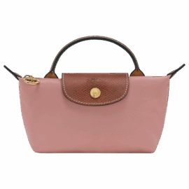 Longchamp Le Pliage Original Pouch with handle - Pink Tea Mini Vip tima amman jordan