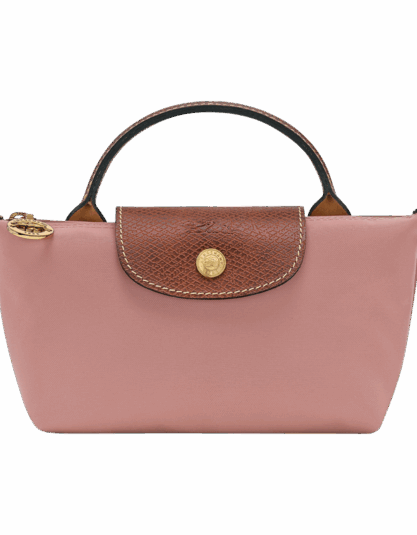 Longchamp Le Pliage Original Pouch with handle - Pink Tea Mini Vip tima amman jordan