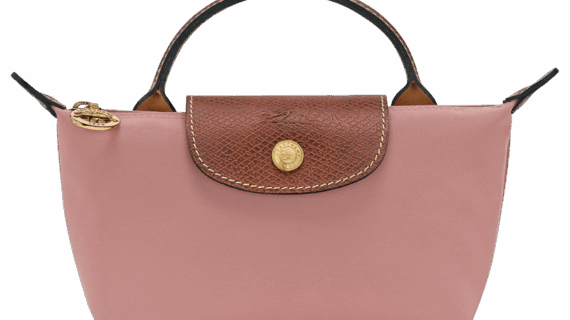 Longchamp Le Pliage Original Pouch with handle - Pink Tea Mini Vip tima amman jordan