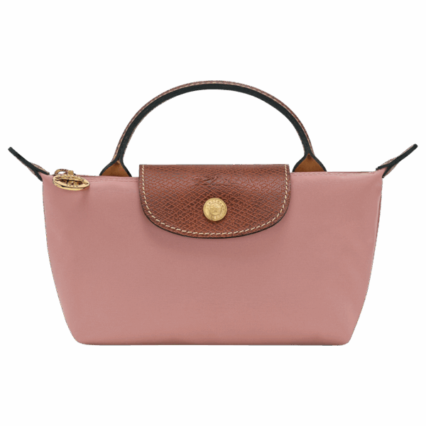 Longchamp Le Pliage Original Pouch with handle - Pink Tea Mini Vip tima amman jordan