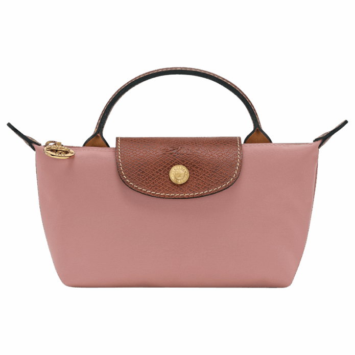 Longchamp Le Pliage Original Pouch with handle - Pink Tea Mini Vip tima amman jordan