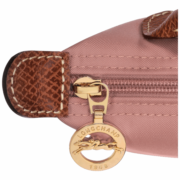 Longchamp Le Pliage Original Pouch with handle - Pink Tea Mini Vip tima amman jordan