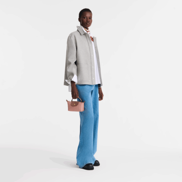 Longchamp Le Pliage Original Pouch with handle - Pink Tea Mini Vip tima amman jordan