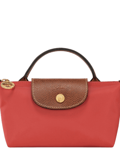 Longchamp Le Pliage Original Pouch with handle - Tomato Mini Vip time amman jordan
