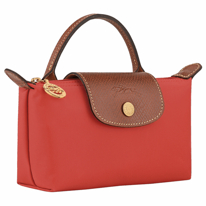 Longchamp Le Pliage Original Pouch with handle - Tomato Mini Vip time amman jordan