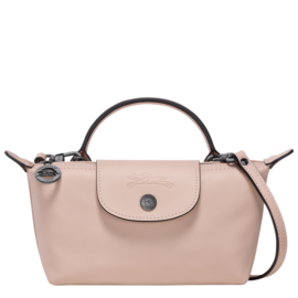 Longchamp Le Pliage Xtra Pouch with handle - nude Mini Vip time amman jordan