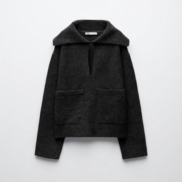 ZARA WOMAN cozy gray pullover for women fast delivery Jordan