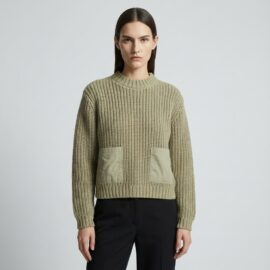 ZARA WOMAN utility knit green sweater for women – VIP Time Jordan