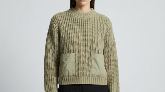 ZARA WOMAN utility knit green sweater for women – VIP Time Jordan