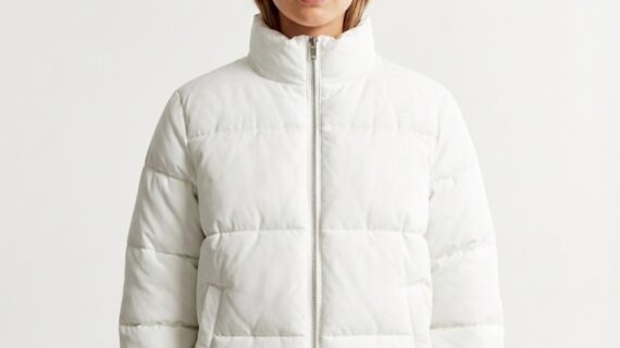 Forever 21 women’s white puffer jacket oversized quilted – winter fashion in Amman Jordan