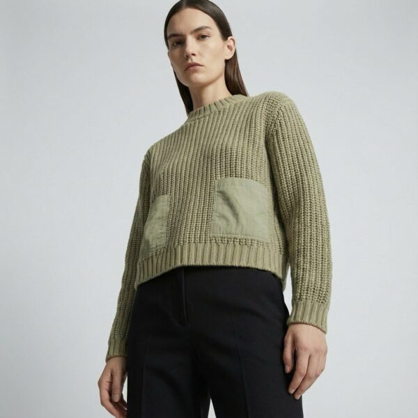 ZARA WOMAN utility knit green sweater for women – VIP Time Jordan
