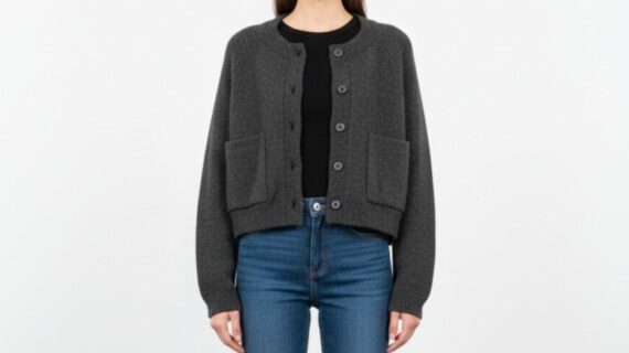 MNG elegant gray cardigan with pockets fast delivery Jordan