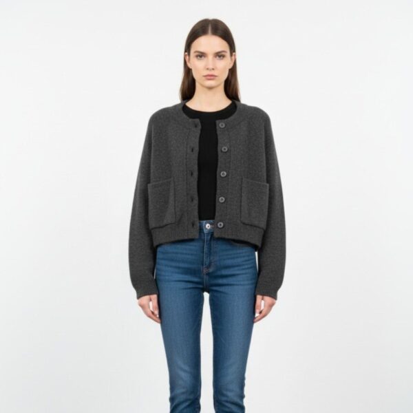 MNG elegant gray cardigan with pockets fast delivery Jordan