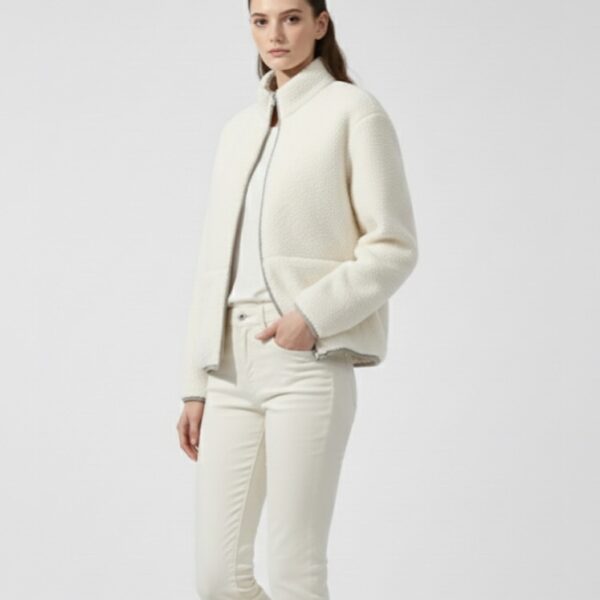 Select fleece zip-up jacket cream women winter Amman Jordan