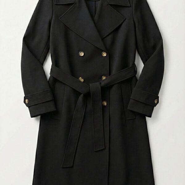 Bagatelle black trench coat double breasted women winter Amman Jordan