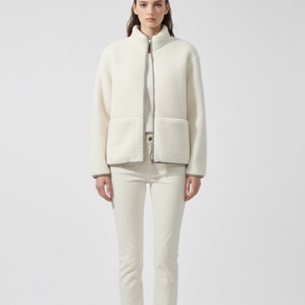 Cream fleece jacket Select winter layering VIP Time Jordan