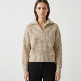 Sincerely Jules half zip waffle knit sweater for women winter wear in Amman Jordan