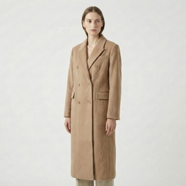 Zarina camel coat for women double-breasted winter coat in Amman Jordan
