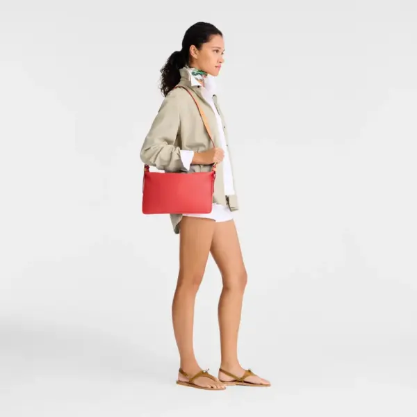 Longchamp Smoothie M Crossbody Bag Tomato Leather – Luxury handbag in Amman, Jordan