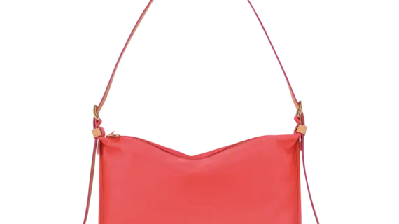 Longchamp Smoothie M leather crossbody tomato bag – women’s designer bag shipped to Amman