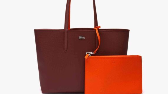 Lacoste  Double Face Bag -wine-orange