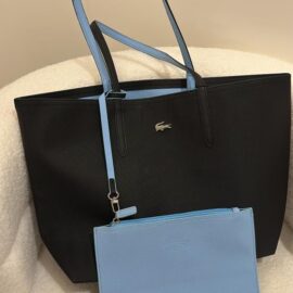 Lacoste  Double Face Bag -black-baby blue