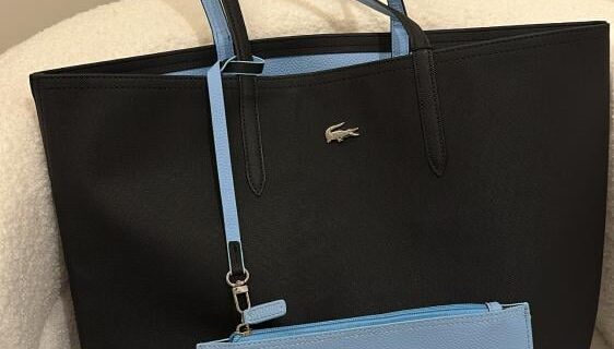 Lacoste  Double Face Bag -black-baby blue